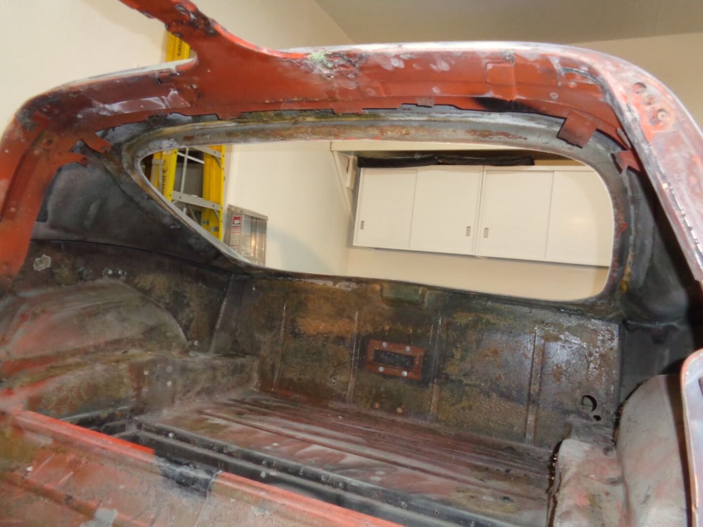 Back interior stripped and in progress