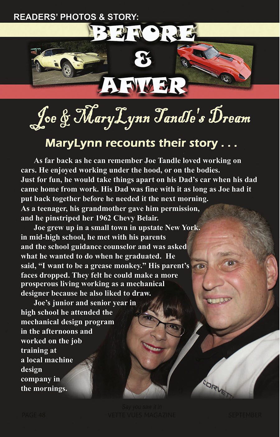 Joe Tandle with his Corvette