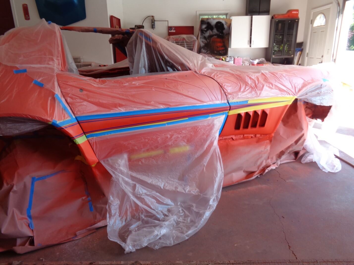 Getting ready to paint the Bee Sting area