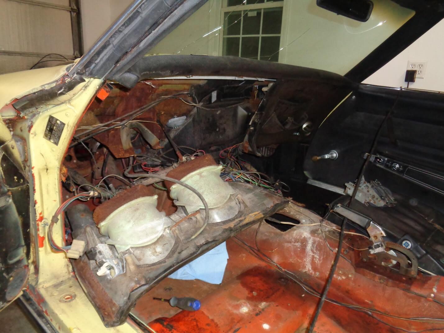 Removing interior parts